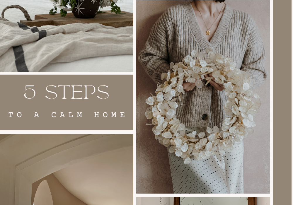 5 steps to a calm home muted neutral tones with an elevated minimal aesthetic 