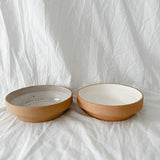 Buff & White Stackable Bowls