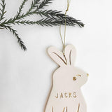 Bunny Personalized Ornament - MuddyHeartMuddyHeartHoliday