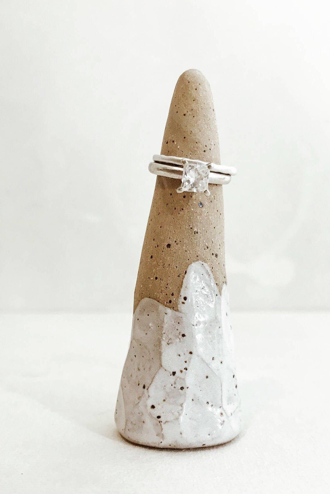 Faceted Clay Ring Cone - MuddyHeartMuddyHeartring holder