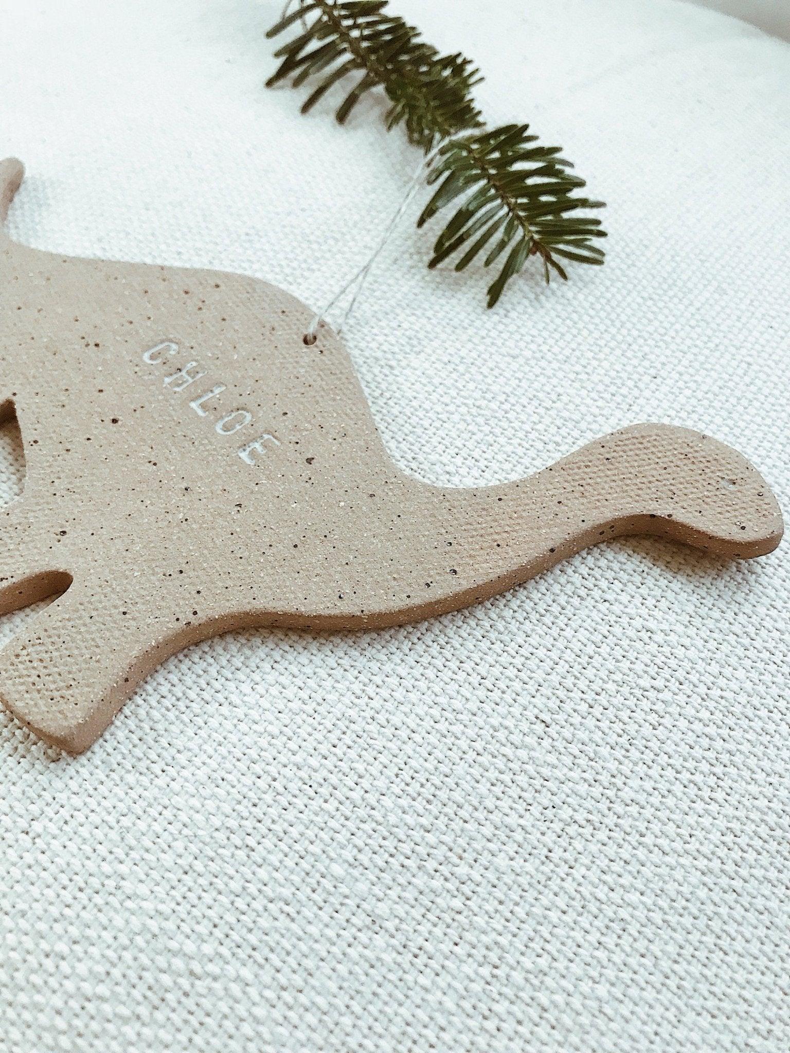 Personalized Dinosaur Ornament MuddyHeart