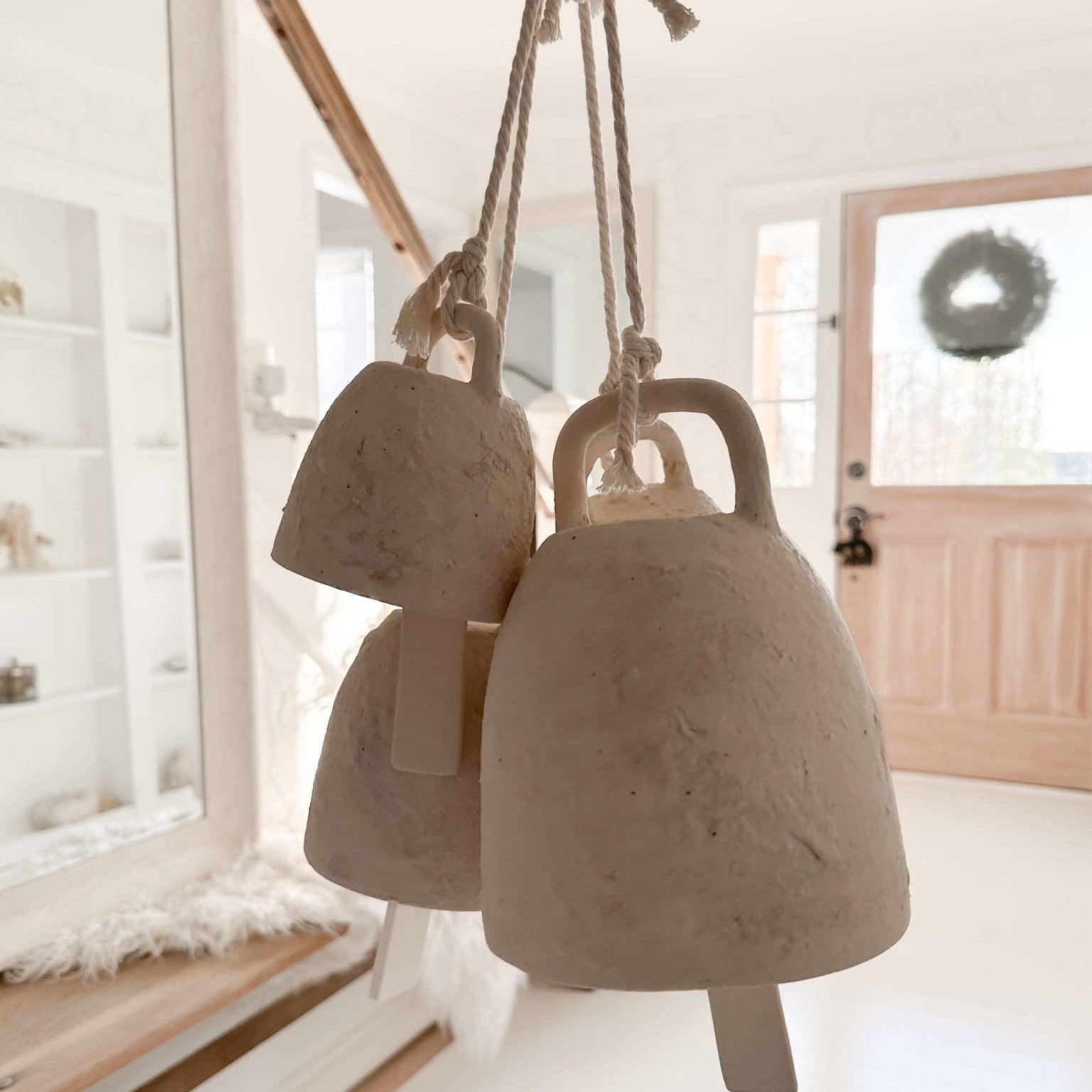 Handmade ceramic wish bell, ready to ship
