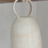 Handled Ceramic Wish Bell with Foraged Wood Knocker