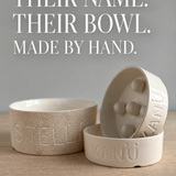 Handmade Personalized Name Ceramic Pet Bowls