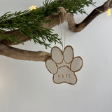 Pet Paw Personalized Ornament