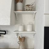 Handled Ceramic Kitchen Canisters | Long-Arch Lid