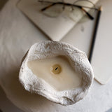 Handmade Ruffled Edge Vessel candle | Hand-poured Vanilla Soy Candle