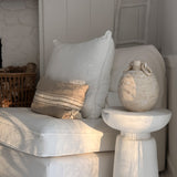 Sculptural Handle Ceramic Vase | Handmade Old World Ceramic Vessel with Ring Handles