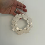 Personalized Laurel Porcelain Wreath Ornament