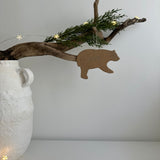 Personalized Bear Stoneware Ornament | Custom Name Baby Keepsake