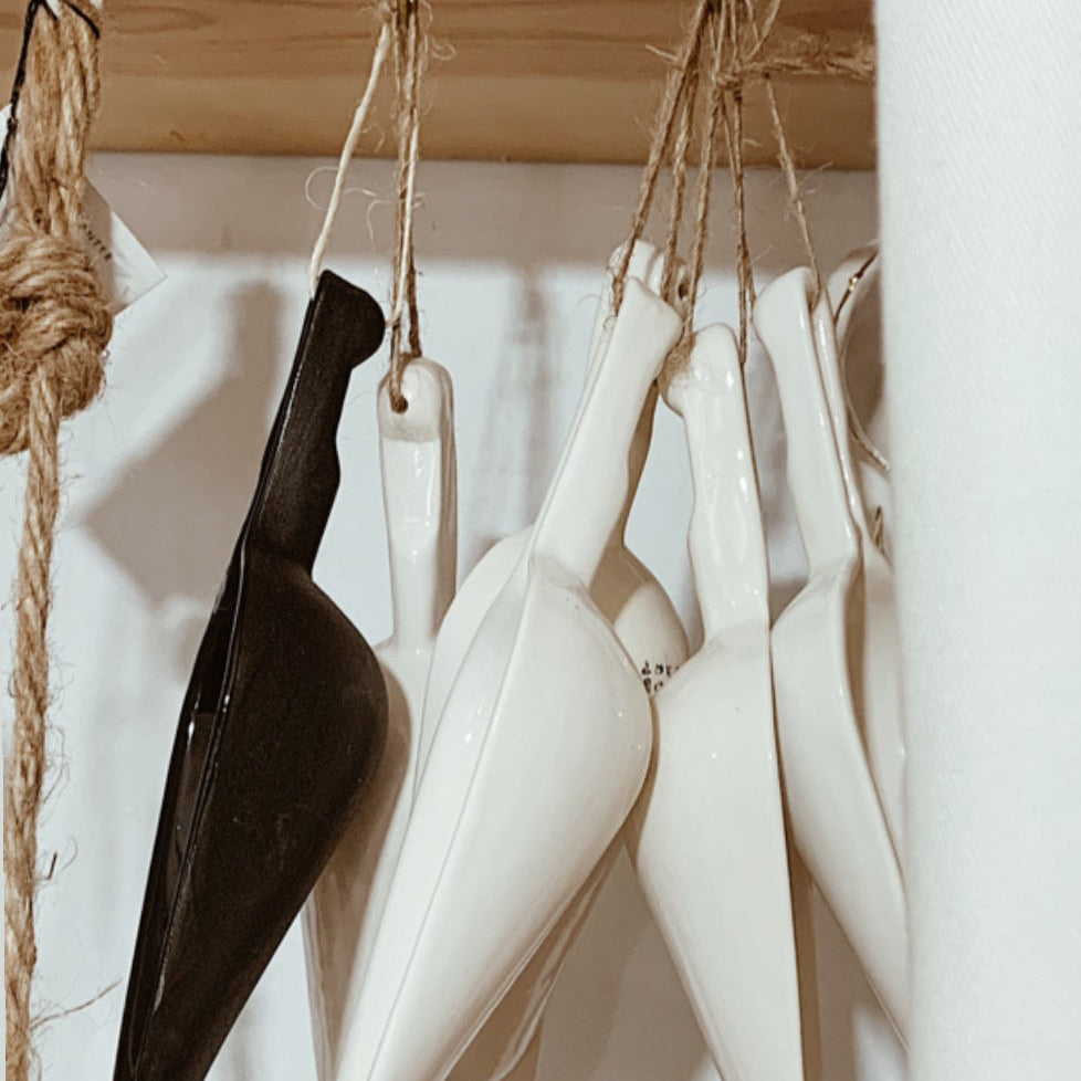 Handmade Stoneware Scoop | Ceramic Kitchen Coffee & Sugar Scoop