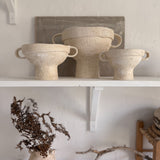 Pedestal Banded Ceramic Decorative Bowls