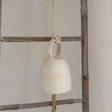 Handled Ceramic Wish Bell with Foraged Wood Knocker