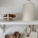 Handled Ceramic Kitchen Canisters | Long-Arch Lid