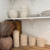 Handmade Stoneware Canister Vessel with Lid