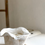 Handmade Ruffled Edge Vessel candle | Hand-poured Vanilla Soy Candle