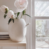 Handmade Small Bellied Handle Ceramic Vase