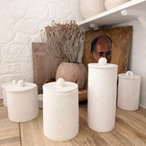Handled Ceramic Kitchen Canisters | Knob Lid