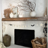 SPOOKY Stoneware Halloween Garland -Handmade Ceramic Neutral Halloween Decor