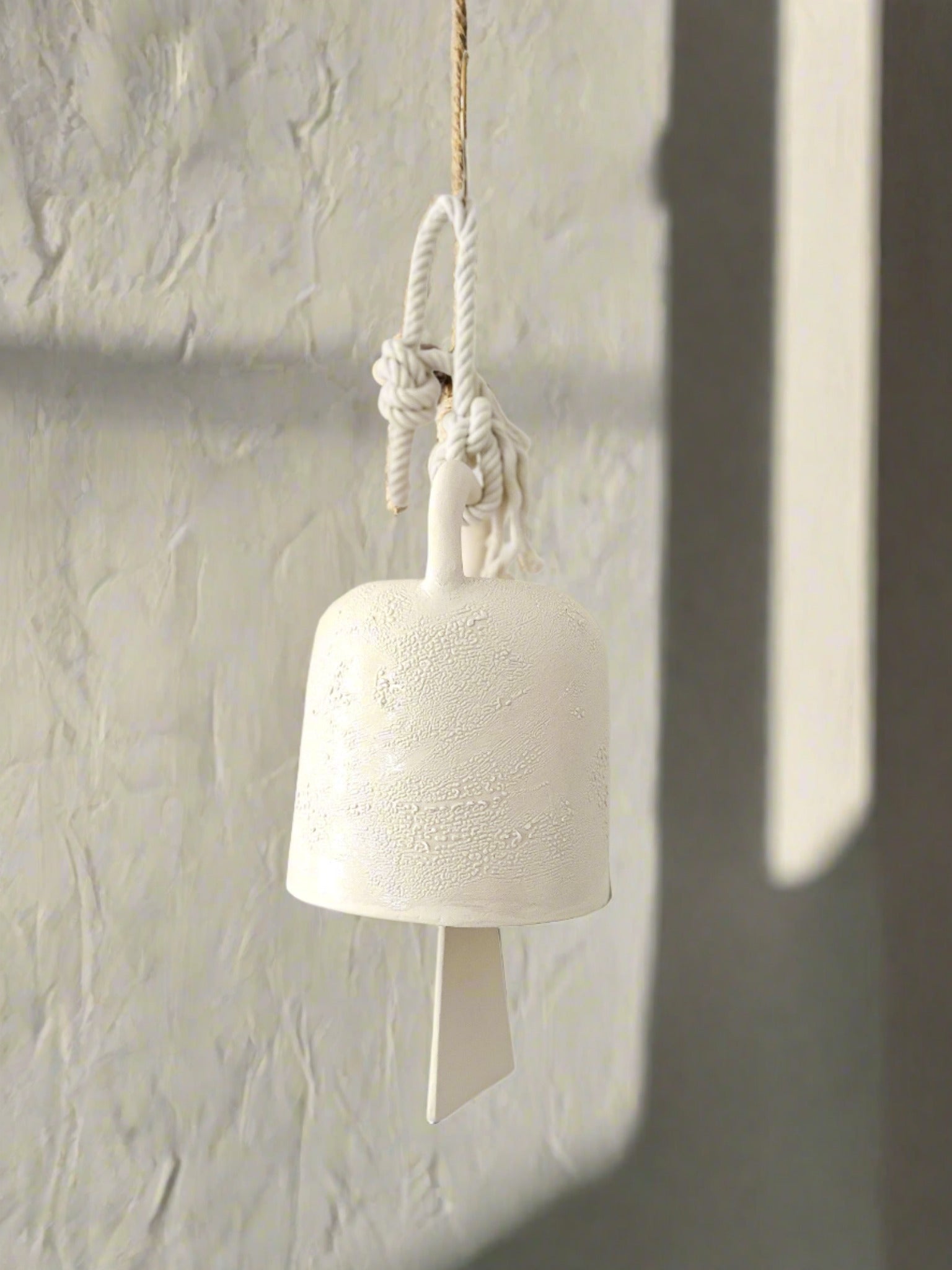Ceramic Shell Bell Barrel Bell | Handmade Ceramic Bell for Porch & Entryway Decor – MuddyHeart