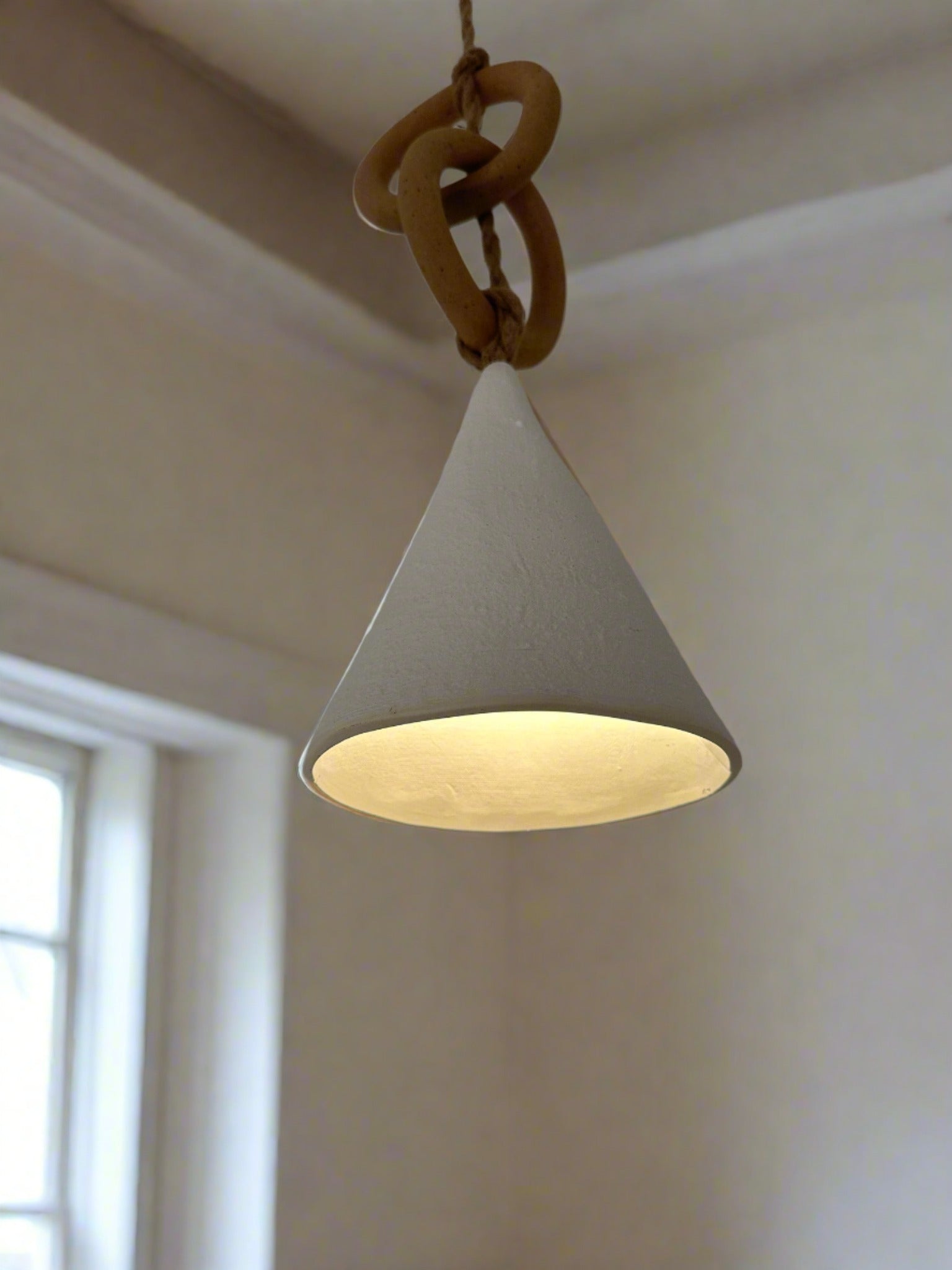 Loop Light Fixture Loops Pendant Light | Handmade Ceramic Kitchen Lighting Fixture ...