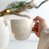 Personalized Floral Lace Deep Mug