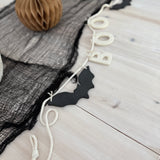 BOO Stoneware Halloween Garland -Handmade Ceramic Neutral Halloween Decor