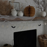 SPOOKY Stoneware Halloween Garland -Handmade Ceramic Neutral Halloween Decor