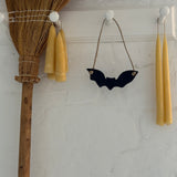 BATS Stoneware Halloween Hanging Decor -Handmade Ceramic Neutral Halloween Decor