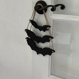 BATS Stoneware Halloween Hanging Decor -Handmade Ceramic Neutral Halloween Decor