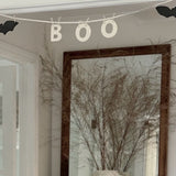 BOO Stoneware Halloween Garland -Handmade Ceramic Neutral Halloween Decor