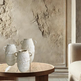 Neutral-toned handmade pottery vases, versatile for modern and rustic home decor aesthetics