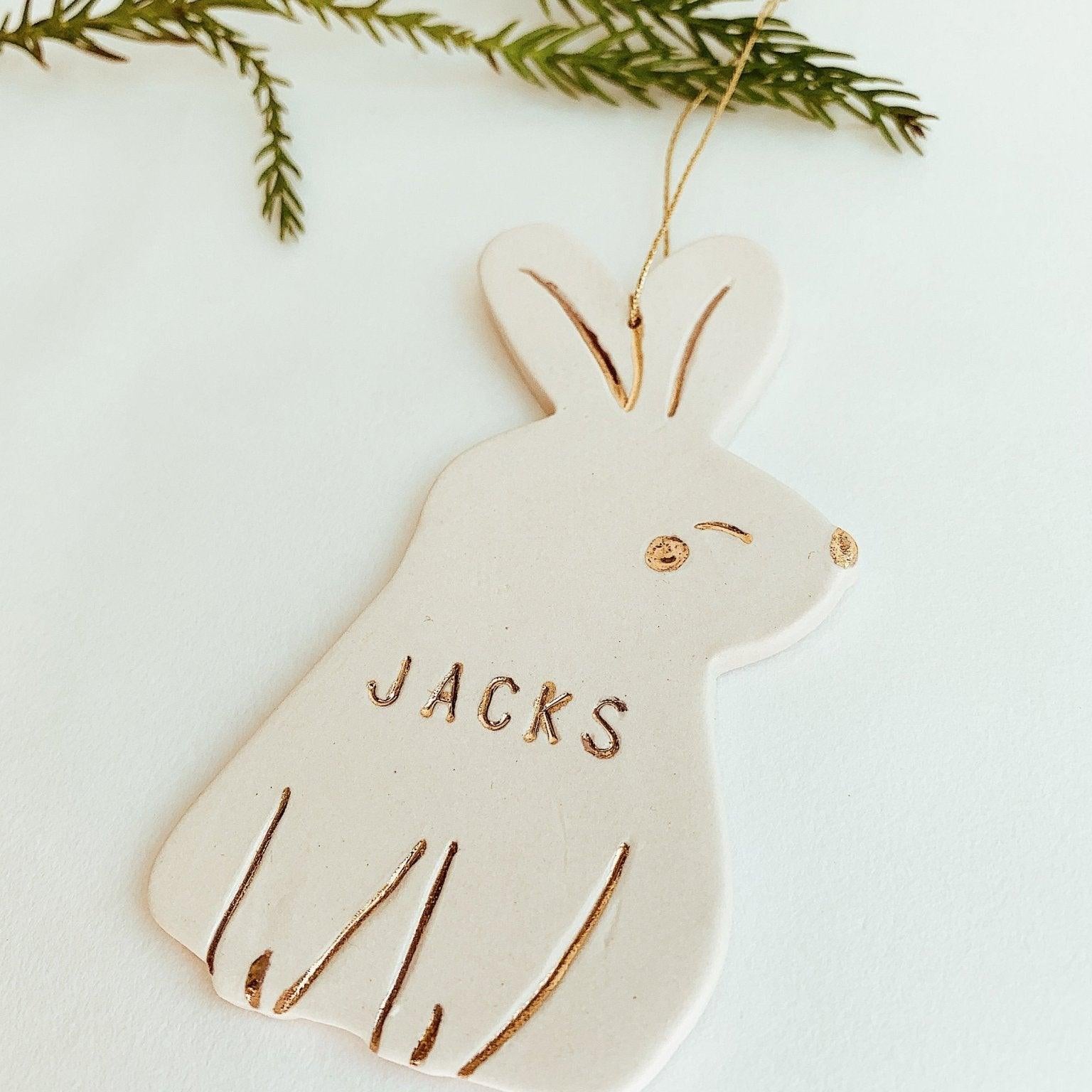 Bunny Personalized Ornament - MuddyHeartMuddyHeartHoliday