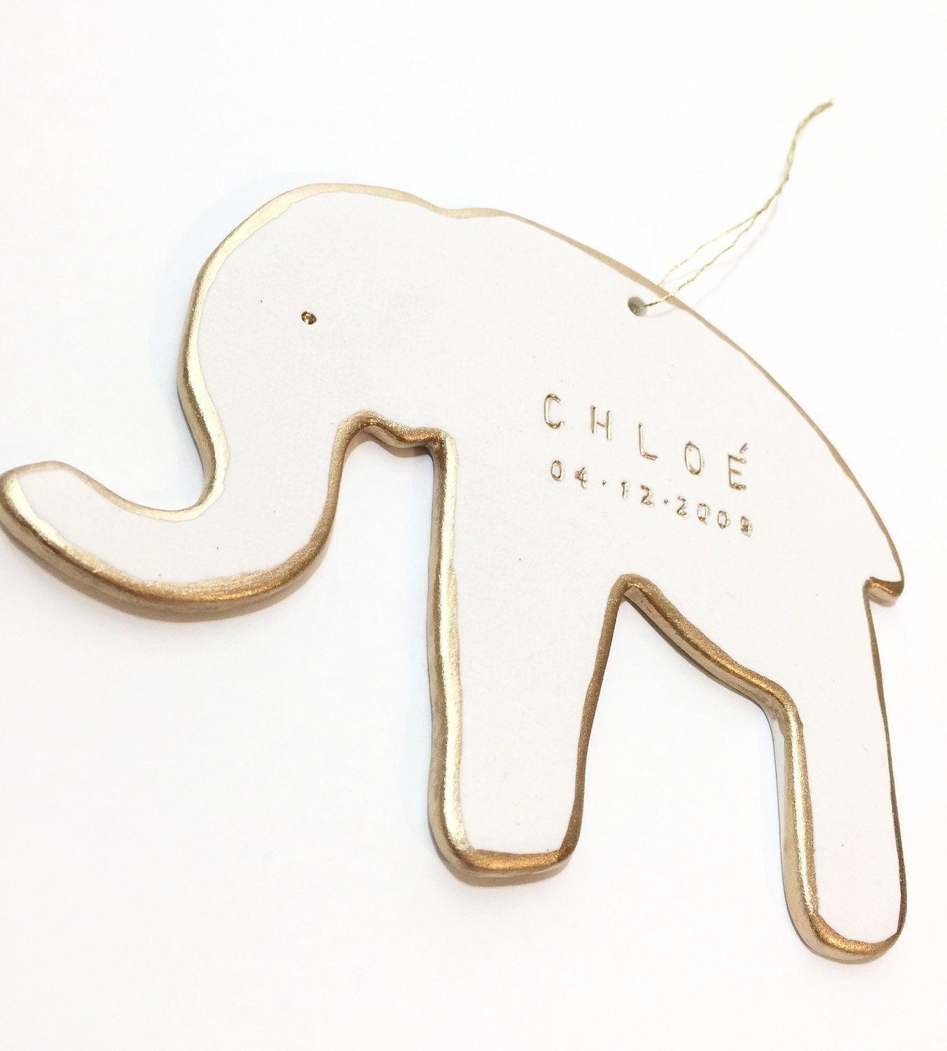Elephant Personalized Ornament - MuddyHeartMuddyHeartHoliday