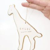 Giraffe Personalized Ornament - MuddyHeartMuddyHeartHoliday