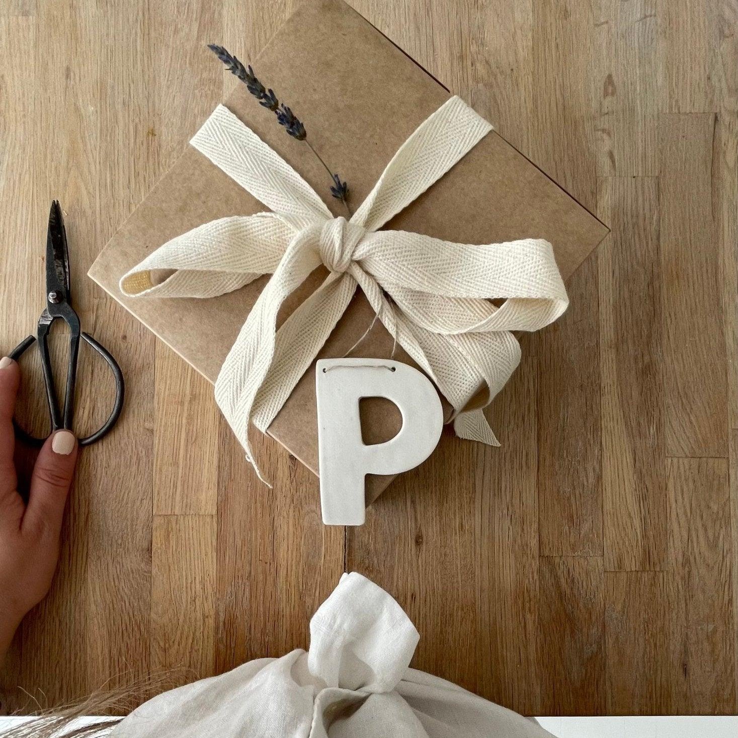 Initial Porcelain Ornament - MuddyHeartMuddyHeart