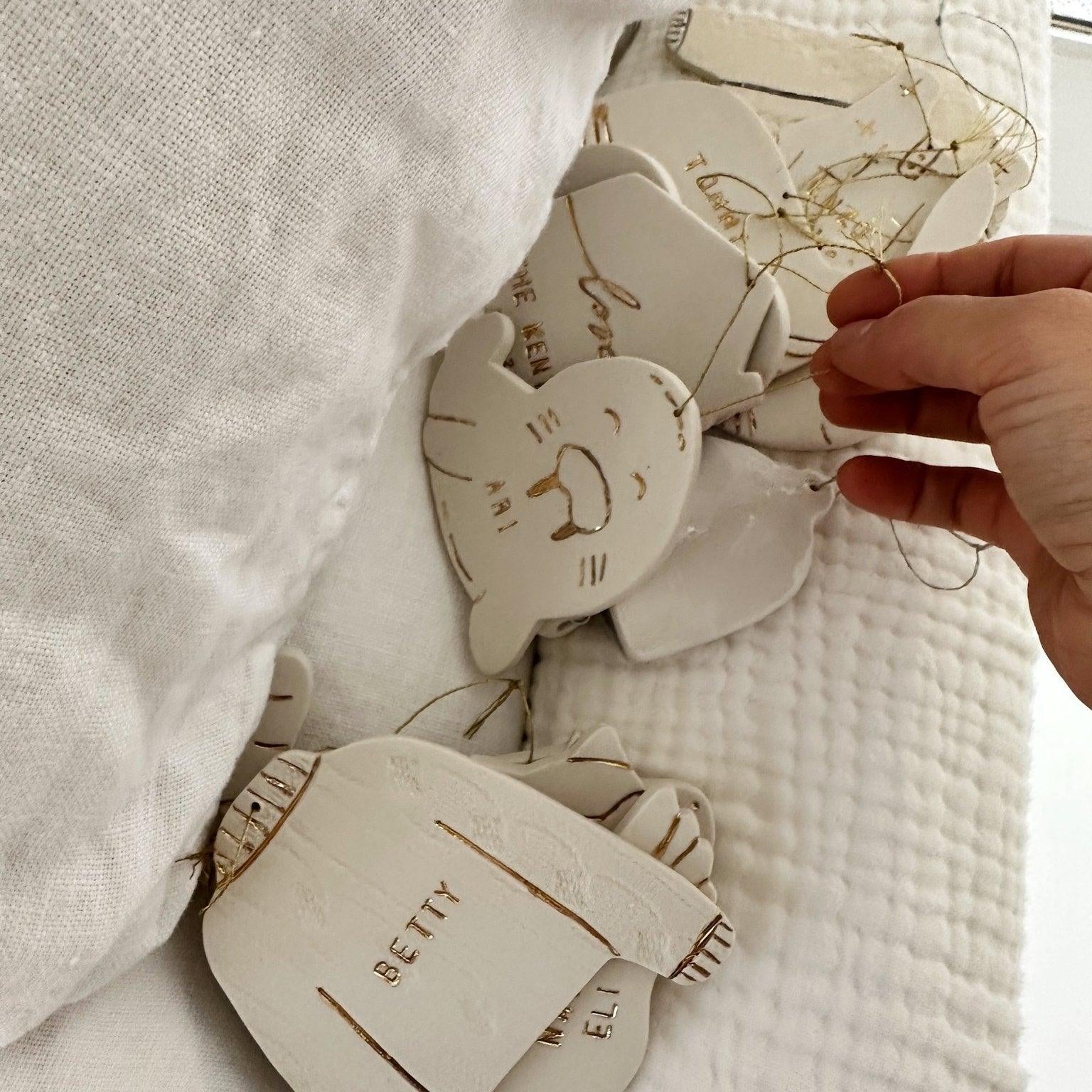 Narwhal Whale Personalized Porcelain Ornament MuddyHeart