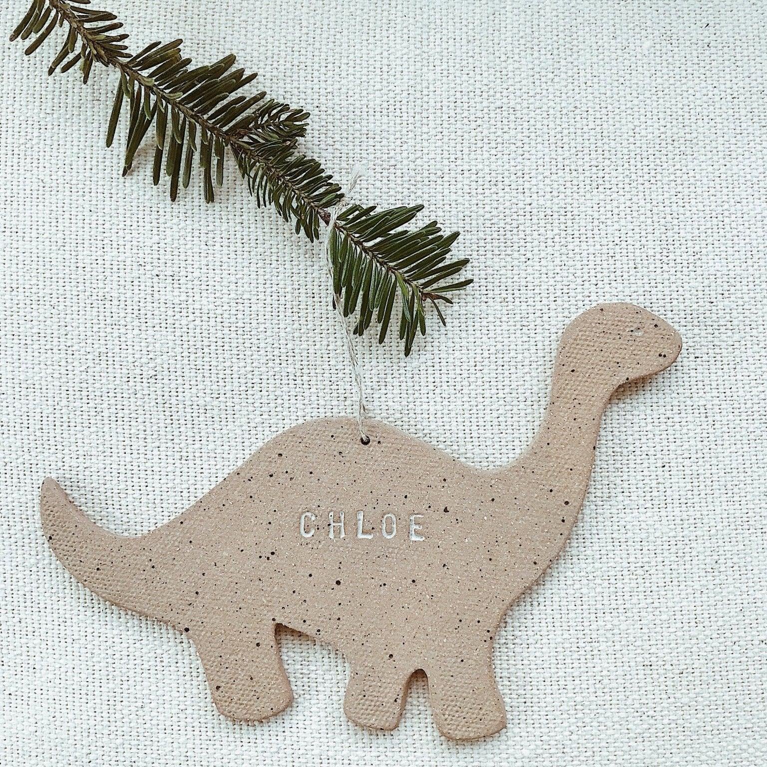 Personalized Dinosaur Ornament MuddyHeart