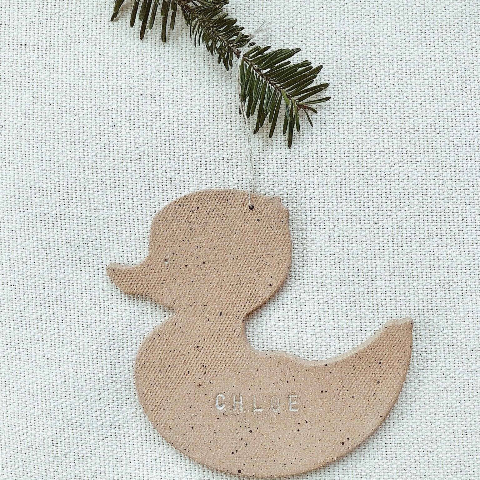 Personalized Duck Ornament MuddyHeart