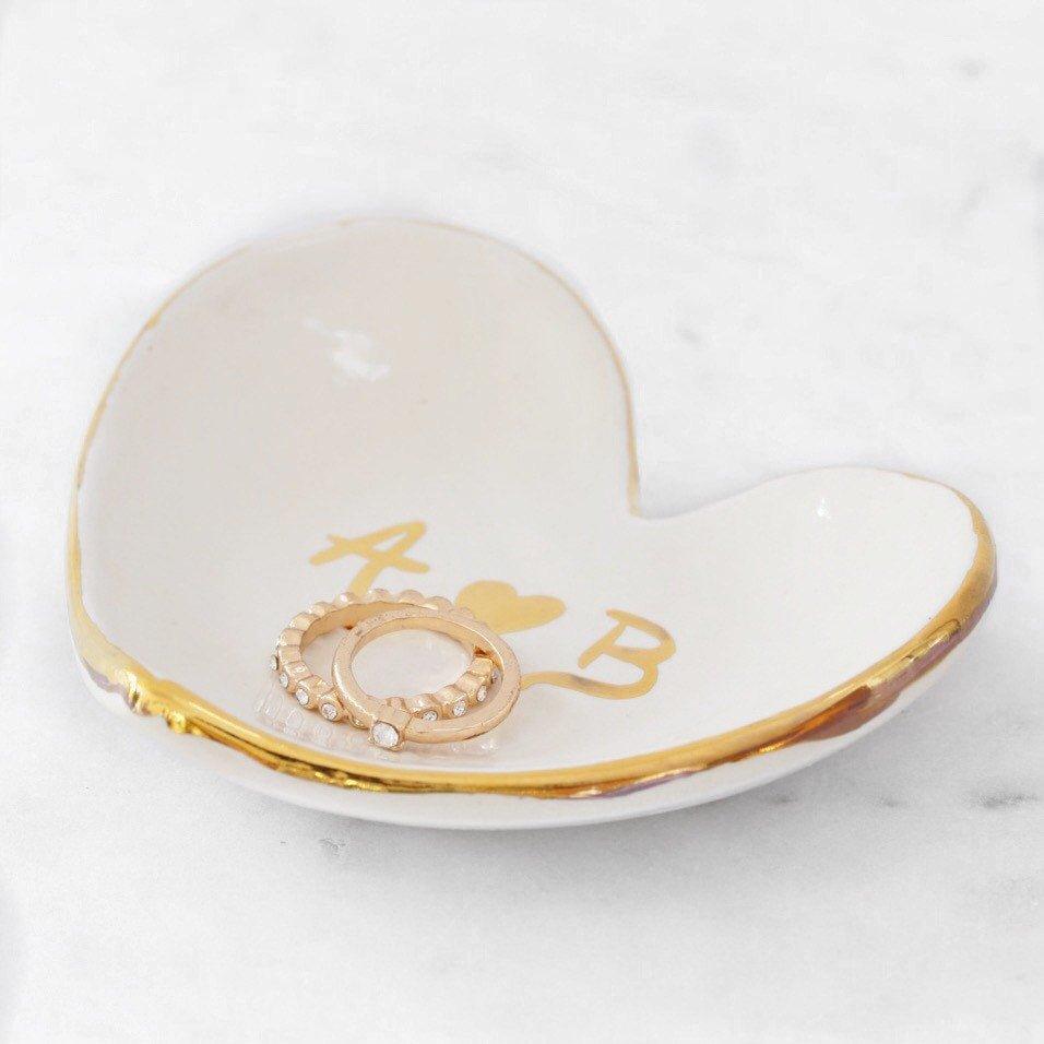 Personalized Heart Jewelry Dish MuddyHeart