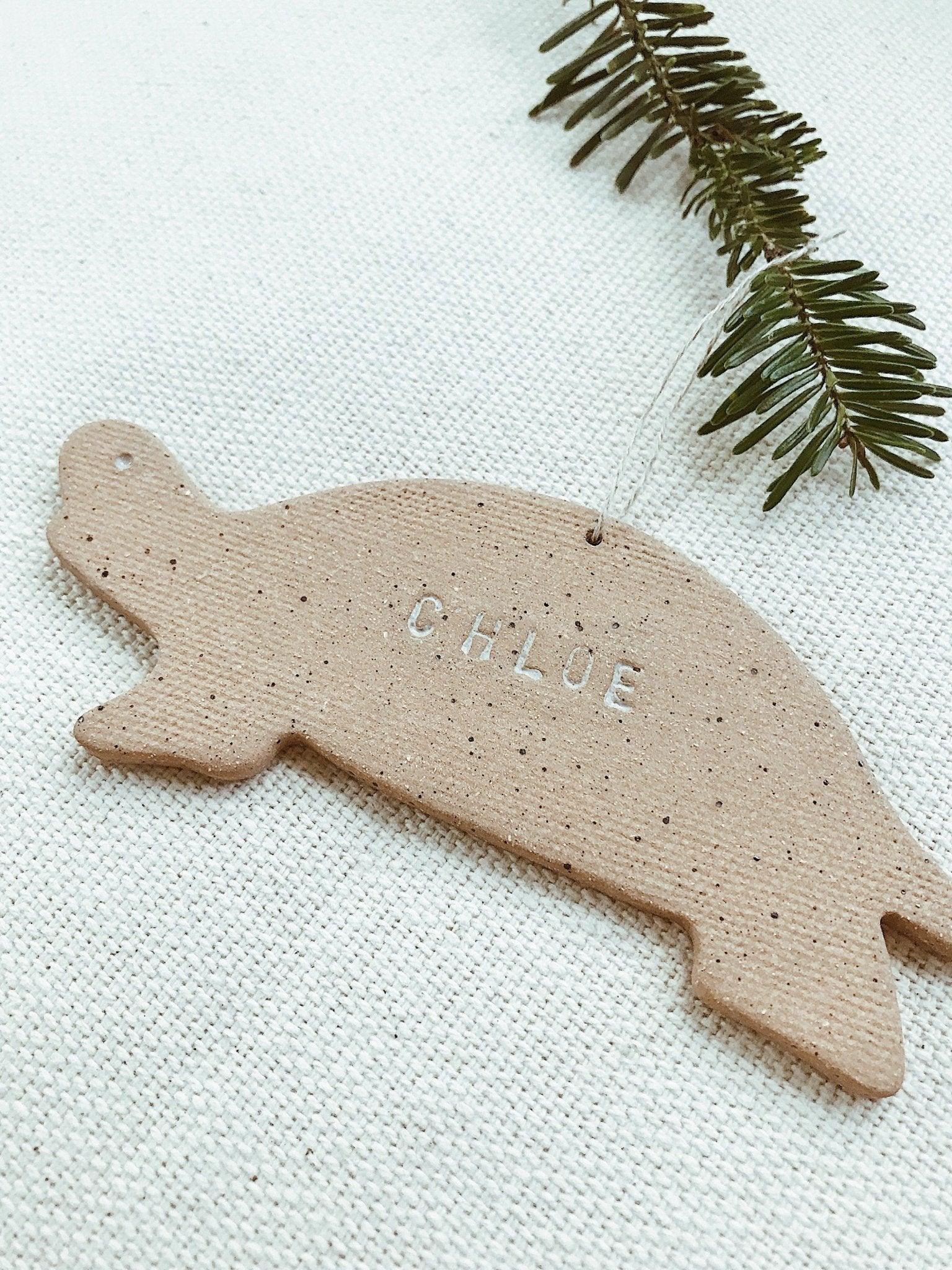 Personalized Turtle Ornament MuddyHeart