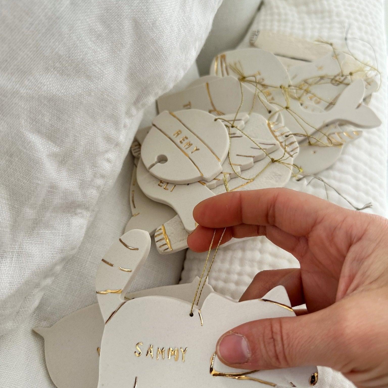 Racoon Personalized Porcelain Ornament MuddyHeart