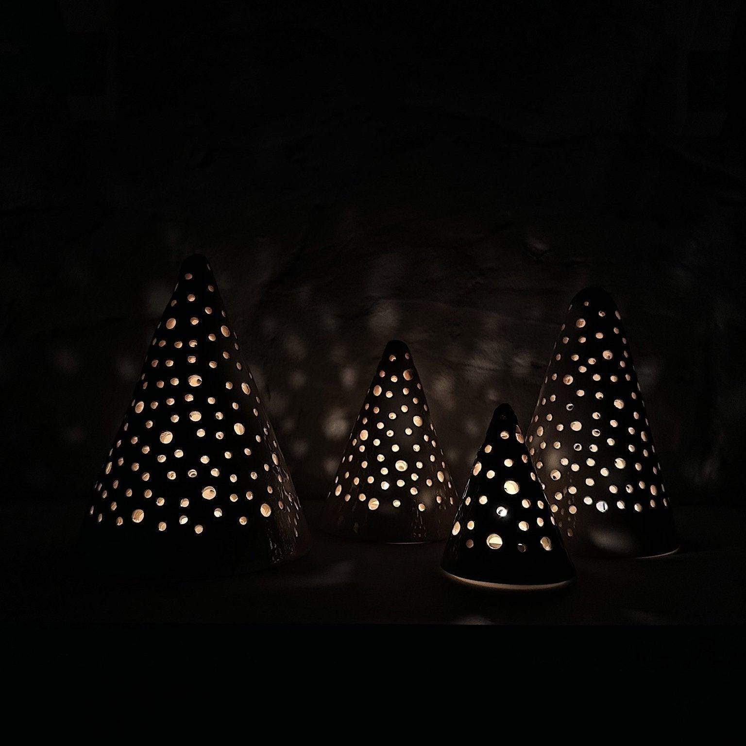 Starry Trees Candle Luminaries - MuddyHeartMuddyHeartHoliday